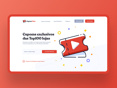 CupomTube Website branding design graphic design logo minimal ui ux