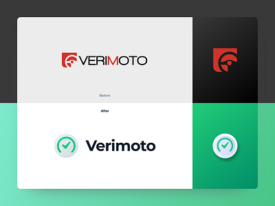 Verimoto Branding, before and after