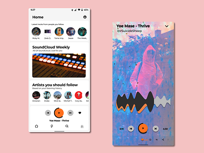 SoundCloud Concept figma music app soundcloud ui