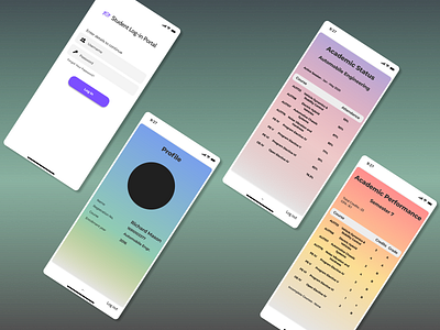 Student Log in Portal App Concept beginner design figma phoneapp portalapp student ui