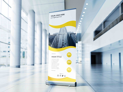 Free - Roll Up Banner advertising banner bannerdesign banners branding design flyer flyers free free download freebie graphicdesign logo poster print printing psd template web banner