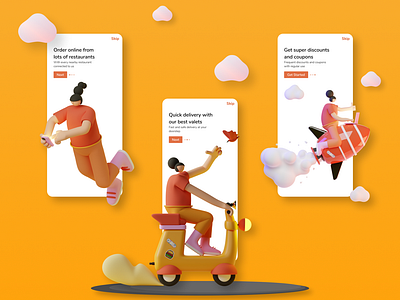 Onboarding Designs For Food Delivery App