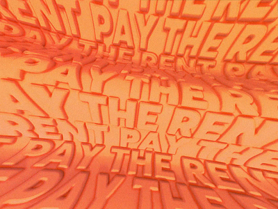 Pay the rent 3d fire octane text waves