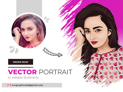 Vector Portrait (Model) cartoon graphicdesign illustration illustration art illustrator linear illustration lineart portrait portrait illustration vector vector art vector illustration