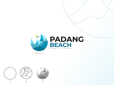 PADANG BEACH LOGO beachlogo brand brandidentity logo logodesign logoidentity logotypface visualidentity