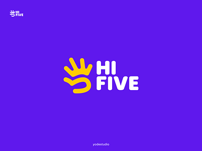 Hi Five logo brand brandidentity brandingidentity design graphic design handlogo logo logodesign logoidentity logotypface visualidentity