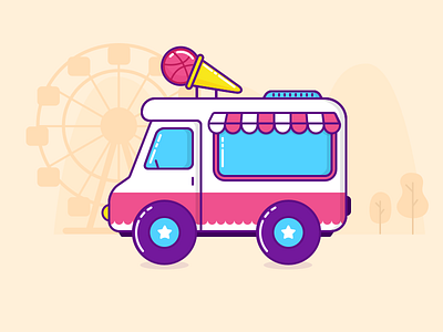 Ice Cream Truck app. ui. ux.