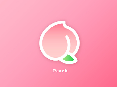 🍑 Sweet Peach Logo fruit illustator juicy peach peach logo peachy pink pinky sweet type
