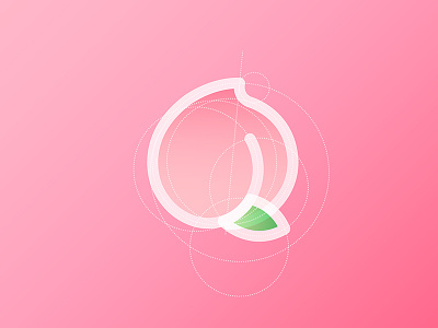 🍑 Peach Logo Sketch fruit illustator juicy peach peach logo peachy pink sketch sweet