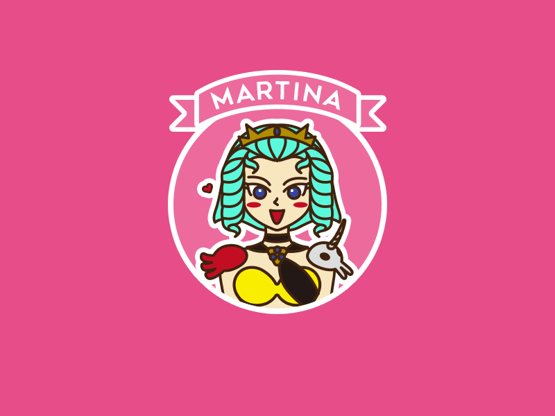 Martina cute girl green hair martina pink princess slayers winkwink
