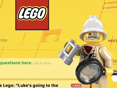 LEGO™ on Reddit board bricks child community css design fan forum geek kids layout lego minifigure reddit redesign toy toys ui web yellow