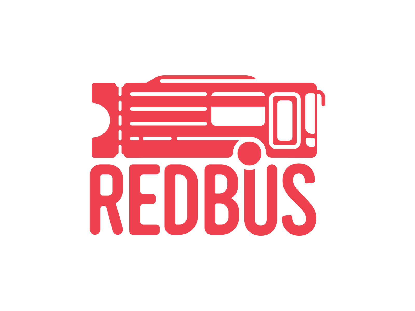 Premium Vector | Red bus logo mascot isolated on white