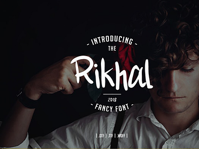 Rikhal Fancy Font design font font awesome font design typeface typography