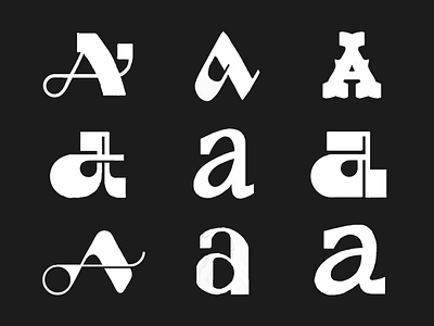 Letter "A" sketches