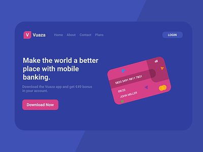 Mobile Banking Landing Page