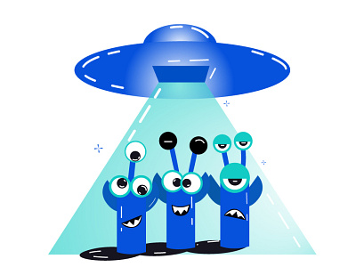 Alien Invasion art artwork banner design branding cartoon illustration character clean design flat graphic design graphics illustration illustrator logo psd design ui vector web webdesign