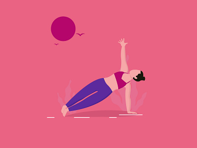 Yoga girl app art artwork branding clean clean design design flat graphic graphic design illustration illustrator infographics vector