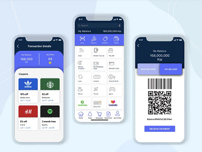 E-Wallet Application - LaoPay app design ewallet payment shopping ui ux