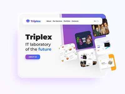 Triplex - UI for IT Laboratory of the future app branding design soft ui ux web website
