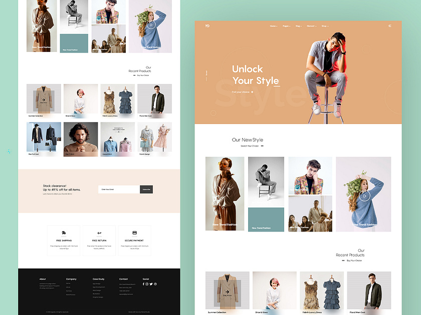 Fashion Web Template Design by BizBug on Dribbble