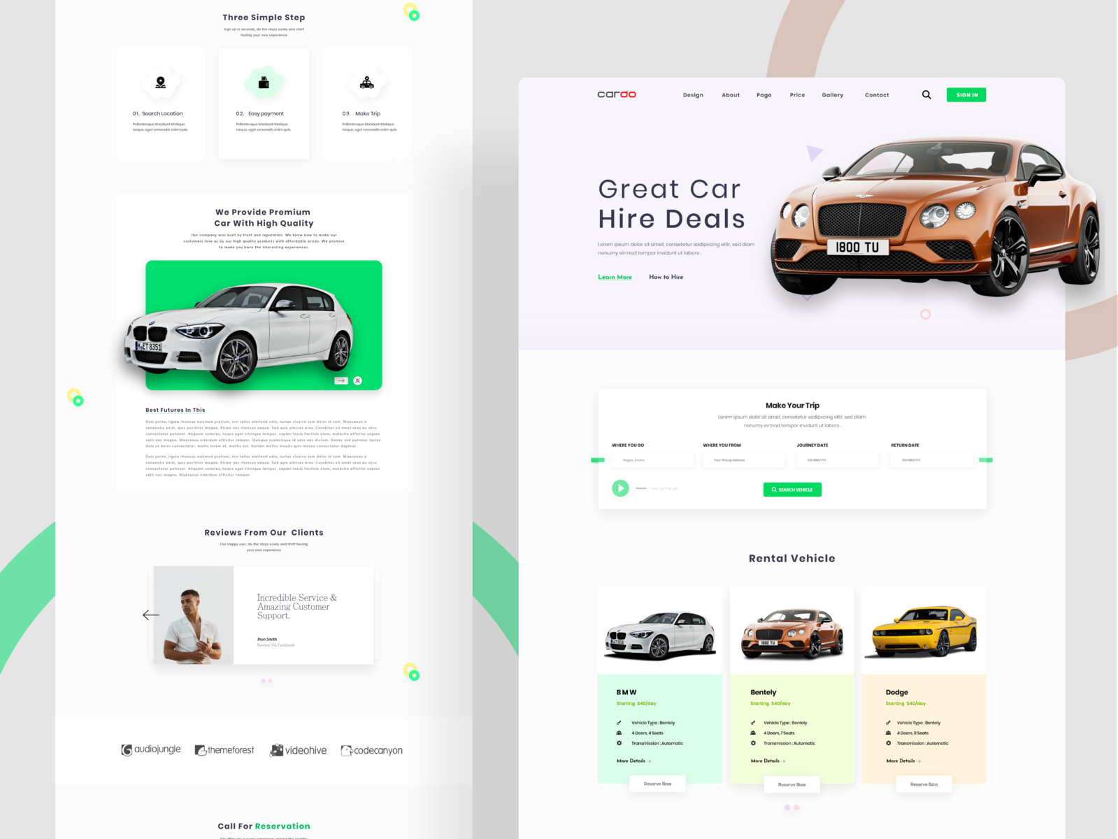 Car Rental Web by Al Fahad on Dribbble