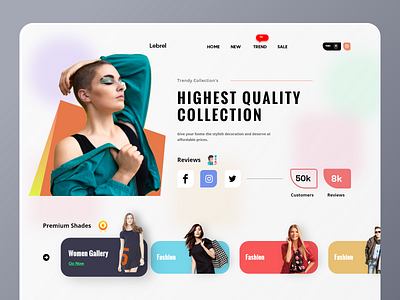 Fashion Web UI design modern ui ux web website