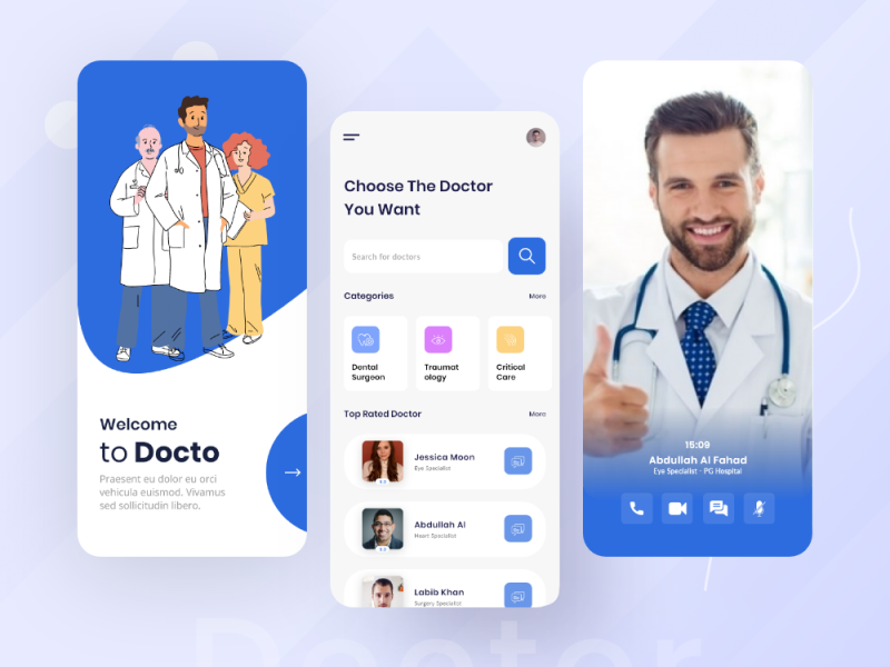 Docto - Doctor Consulting App by BizBug on Dribbble