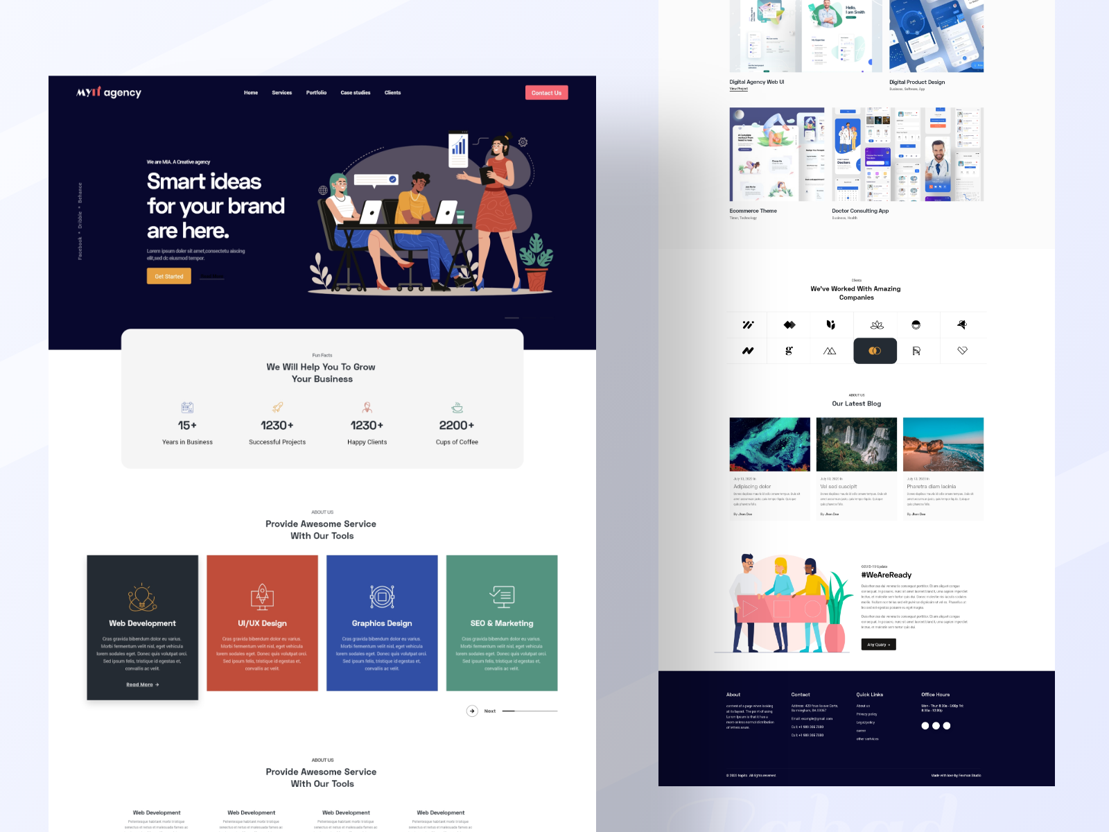 Start UP Agency Web Design by BizBug on Dribbble