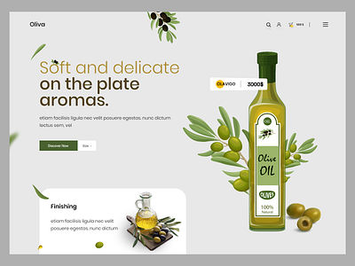 Olive Oil Web UI design minimal olive oiil web ui olive oil web design 2021 olive web design ui ui trends ux web website