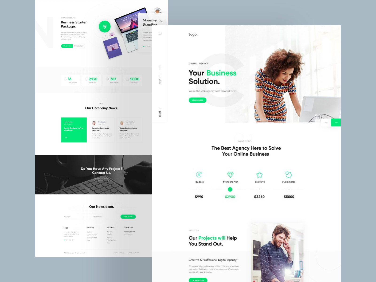 Business Solution Web UI by BizBug on Dribbble