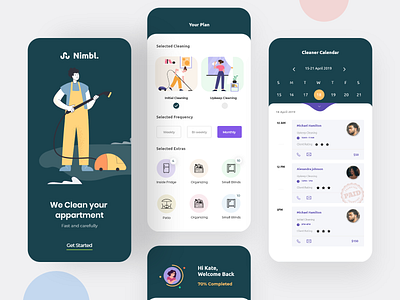 Home Cleaning App UI