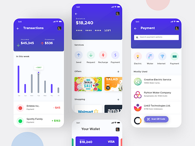 Mobile Wallet Concept app interface app ui app ui 2022 apps ui design bizbug design design mobile wallet concept new app trends ui ux