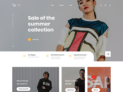 Summer Collection Web UI Template by Al Fahad on Dribbble