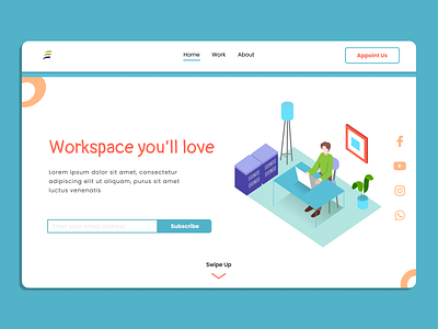 Workspace designer-Levinato clean design designer ui web design workspace workspace design