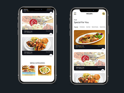 Melbin Food App Redesign Idea