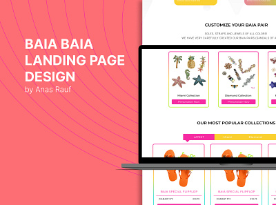 BAIA BAIA Landing Page Design clean clean ui design e commerce flipflops idea shoes store ui uiux ux web web design