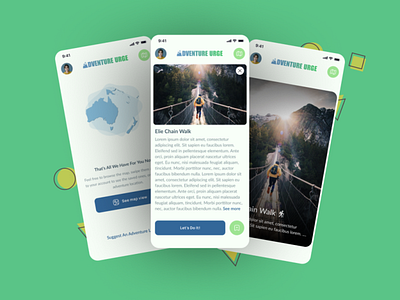 App UX/UI Design - Adventure Urge