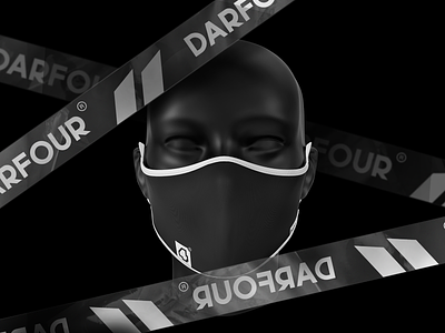 Darfour mask app brad brading brand identity icon illustration logo mask vector