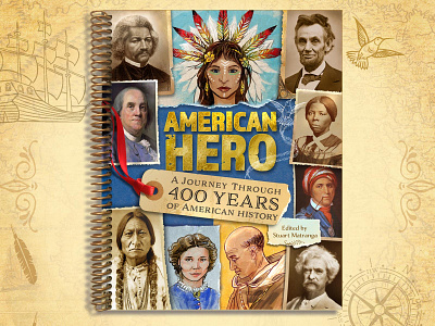 American Hero Book Design book book cover book cover design design educational history middle school publishing