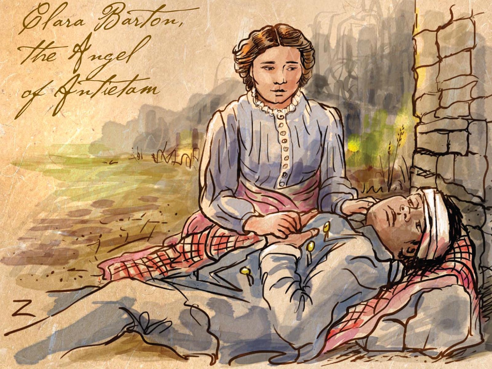 Zemi drawing for American Hero, Clara Barton by Karen Viola on Dribbble