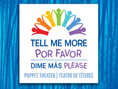TellMeMore dribbble bilingual children colorful graphic design illustrator kids logo puppets rainbow sign typography vector