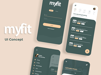 myfit App adobe xd app branding design icon typography ui