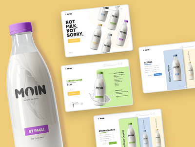 MOIN adobe xd art branding design flat logo typography web website