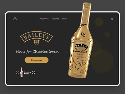 Baileys adobe xd art branding design flat minimal typography ui website