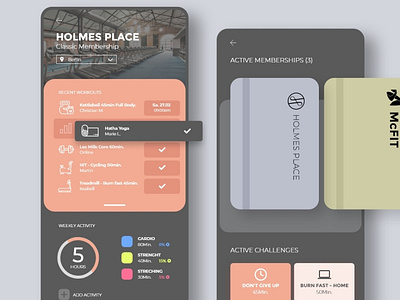 Fitness Manager App adobe xd app design flat minimal typography ui ux