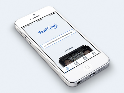 seatGeek iOS v2.1 explore home ios iphone search seatgeek