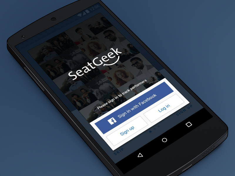 Login on Android by Mladen Zivanovic for SeatGeek on Dribbble