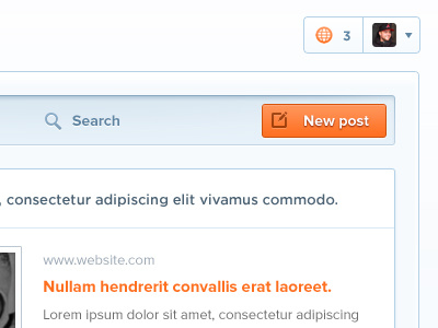 New post new post notifications orange button