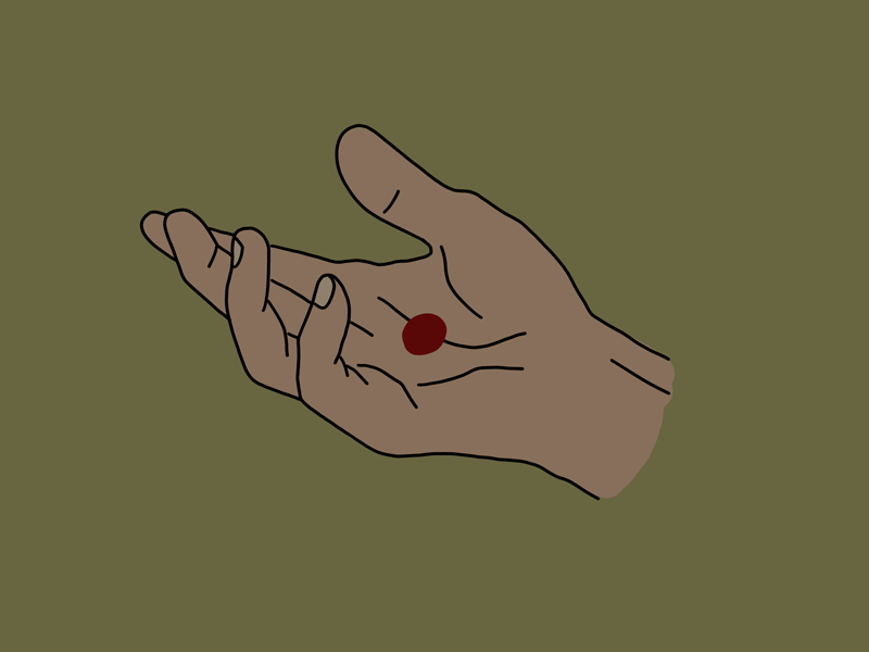 wounded healer procreate ipad pro hand good friday easter resurrection christ jesus monoline illustration