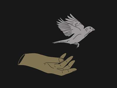 release bird christ design drawing hand illustration ipad pro jesus line monoline procreate sparrow